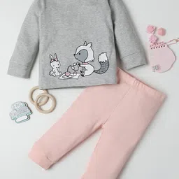 Fancy Fluff Infant Girls Graphic Printed Pure Cotton Night Suit-image-18