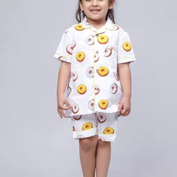 Biglilpeople Kids Conversational Printed Pure Cotton Night Suit-image-21