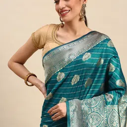 MOHEY Ethnic Motifs Woven Design Art Silk Saree-picture-34