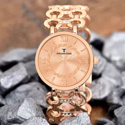 Franktime Women Brass Dial & Stainless Steel Bracelet Style Straps Analogue Watch FT-0029 R-57