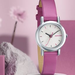 Sonata Women White & Pink Analogue Splash Leather Watch 8976SL14-image-71
