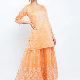 Vishudh Women Ethnic Motifs Embroidered Kurti with Skirt & Dupatta-picture-44