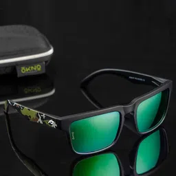 Eyewearlabs Rectangle Lens with Polarised and UV Protected Sunglasses CRV4SC1EL1124 image 4