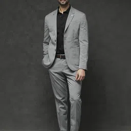 RARE RABBIT Self-Design Single-Breasted Slim-Fit Two-Piece Suit image 3