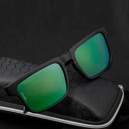 Eyewearlabs Rectangle Lens with Polarised and UV Protected Sunglasses CRV4SC1EL1124 image 5