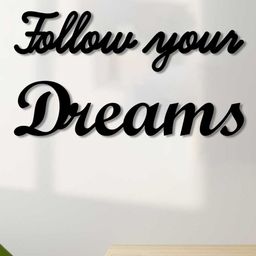 Art Street Black Follow Your Dreams Wall Decor With Double-Sided Tape-54