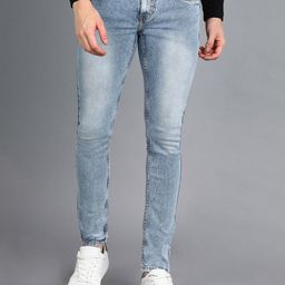Urbano Fashion Men Slim Fit Low Distress Heavy Fade Cotton Stretchable Jeans-image-44