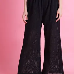 TAG 7 Self Design Crotchet Swimwear Cover Up Trouser-image-58