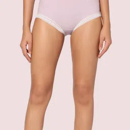 INTIMATE QUEEN Lacy Moisture-Wick Anti Bacterial Mid-Rise Hipster Briefs-image-16
