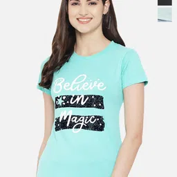 Fabflee Pack Of 3 Typography Printed Regular Fit Pure Cotton Casual T-Shirt-image-90