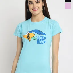 Fabflee Pack Of 3 Typography Printed Regular Fit Pure Cotton Casual T-Shirt-image-82