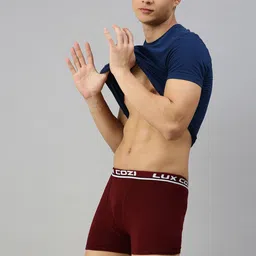 Lux Cozi Men Pack Of 3 Assorted Pure Cotton Trunks-COZI_BIGSHOT_LONGS_3PC-picture-45