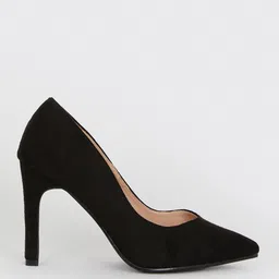 DOROTHY PERKINS Velvet Finish Wide-Fit Block Heel Pumps-35