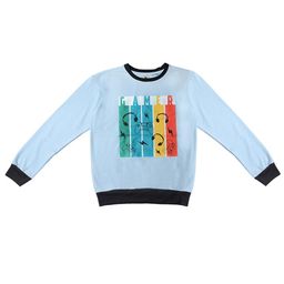TINY HUG Unisex Kids Pack of 2 Fluorescent Green & Blue Anti-Odour Printed Sweatshirts-30