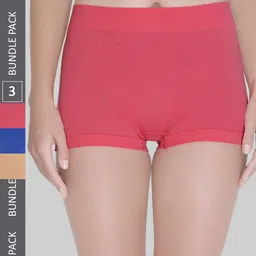 PLUMBURY Women Pack Of 3 Boyshorts Briefs PLB/S11460322-image-98