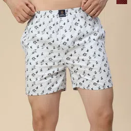 URBAN SCOTTISH Pack of 2Pure Cotton Printed Boxers With Side Pockets USBX2557-S-image-28