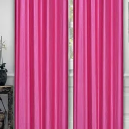 Bajo's Pink 2-Pieces Solid Long Door Curtains-image-14