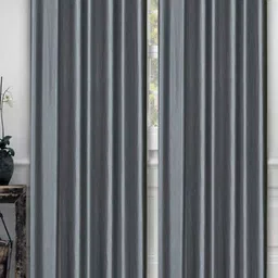 Bajo's Grey 2-Pieces Solid Long Door Curtains-image-17