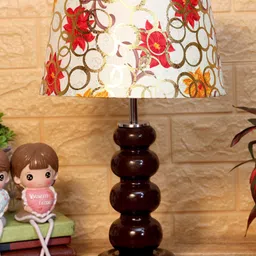 foziq Brown & White Solid Table Lamp-image-75