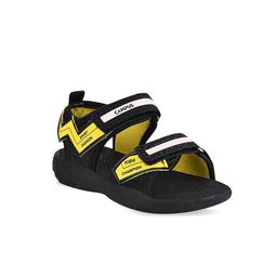Campus Kids Black & Yellow Colourblocked Sports Sandals-image-93