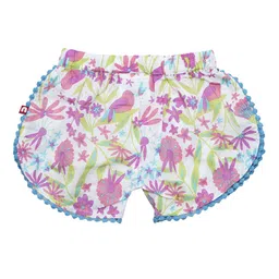 Nino Bambino Girls Multicoloured Organic Cotton Printed Regular Fit Shorts-image-27