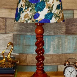 foziq Brown & White Printed Table Lamps-picture-12