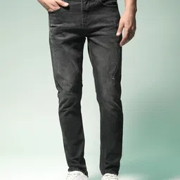 Flying Machine Men Black Slim Tapered Micheal Fit Mid-Rise Clean Look Stretchable Jeans-image-47