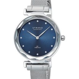 STRAND BY OBAKU Women Blue Brass Dial & Silver Toned Straps Analogue Watch S731LXCLMC-image-70