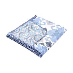 Jinaya's Blue & Grey Printed Ethnic Motifs Mild Winter 210 GSM Reversible Double Bed Dohar-image-84