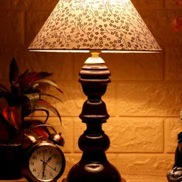 foziq Brown & White Printed Table Lamps-55