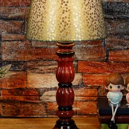 foziq Brown & Green Printed Table Lamps-picture-31