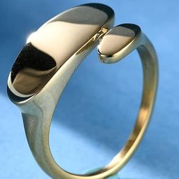 MYKI Gold-Plated CZ-Studded Finger Ring-16