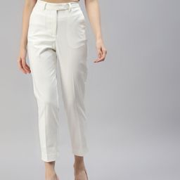 Marks & Spencer Women White Culotte Trousers-image-19