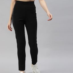 Marks & Spencer Black Side Striped Leggings-image-65
