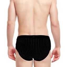 BODYX Stiped Pure Cotton Basic Briefs BX30B-BLACK-S image 4