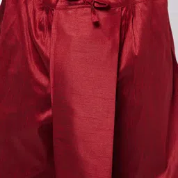 VASTRAMAY Men Rose Gold Layered Kurta with Dhoti Pants With Nehru Jacket image 3