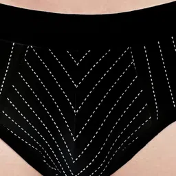 BODYX Stiped Pure Cotton Basic Briefs BX30B-BLACK-S image 2