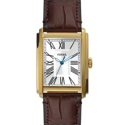 Fossil Men Leather Textured Straps Carraway Analogue Watch FS6011-1