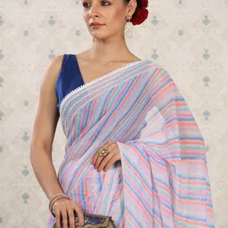 Ode by House of Pataudi Floral Poly Georgette Designer Saree-picture-16