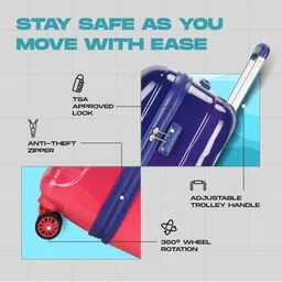 Skybags Bloom Printed Hard-Sided 360-Degree Rotation Large Trolley Suitcase image 2