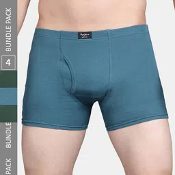 Pepe Jeans Men Pack Of 4 Cotton Trunks CLT01 BOTTLE GREEEN CORSAIR-S-picture-19