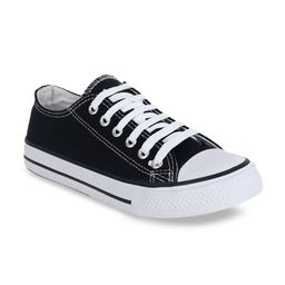 MOZAFIA Women Canvas Lace-up Casual Low Top Sneakers-44