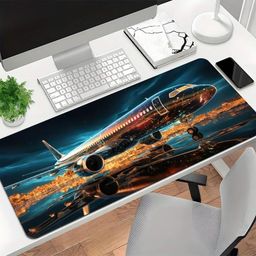 EASETENSIL Anti-Slip Keyboard Large Mouse Pad, Large Rubber Base Desk Mat Mousepad,Gaming Mousepad (Airplane) image 5