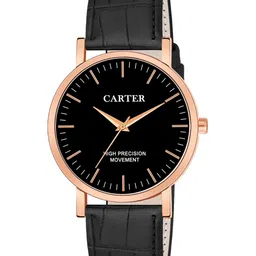 Sandy D Carter Men Dial & Leather Textured Straps Analogue Watch SDC24-113G-BK-image-56