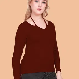 BAESD Ribbed Full Sleeves Knot Style Top-image-12