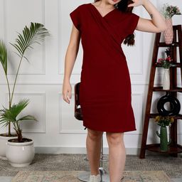 NEUDIS V-Neck Extended Sleeves Wrap Dress-image-97