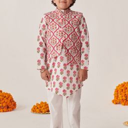 pspeaches Boys Floral Printed Regular Kurta with Pyjamas-36