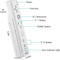 4 Pack Wii Remote Controller, Built in Motion Plus Replacement Remote Controller Compatible for Wii Wii U, with Wrist Strap (White) image 5