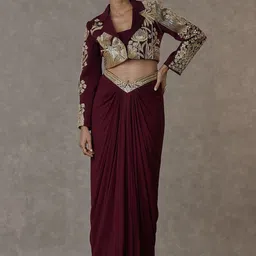 Masaba Son Chidiya Women Crop Blazer Tube Top & Skirt Co-Ords-36