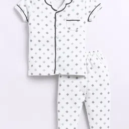 BABY GO Boys Printed Pure Cotton Shirt with Pyjamas-image-84